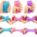 12PCS - Glittered Gummy Bear Squeeze Stress Relief Toy