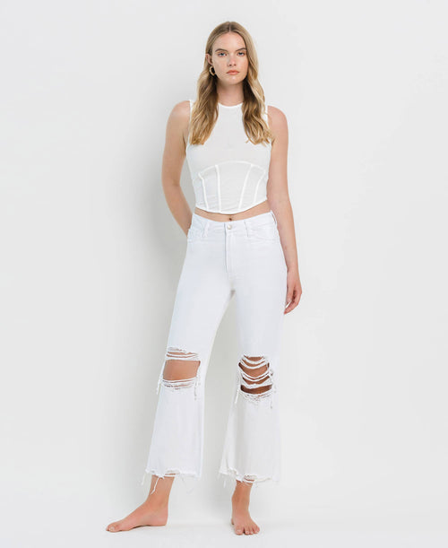 Vintage '90s Super High Rise Crop Flare Jeans