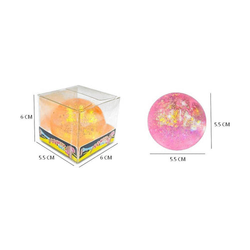 12PCS - Glitter Ball Squeeze Squishy Stress Relief Toy