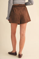 Fawn Print High Waist Skort