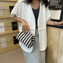 Clutch Purse for Women Summer Beach Striped Dumpling Bag