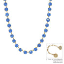 Water Resistant Blue Crystal 8MM Stone Magnetic Closure 17" Necklace