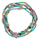 Cool Breeze Blue Purple Seed Bead Bracelet Set