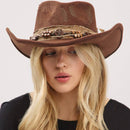Shapeable Cowgirl Hat with Feather – Brown