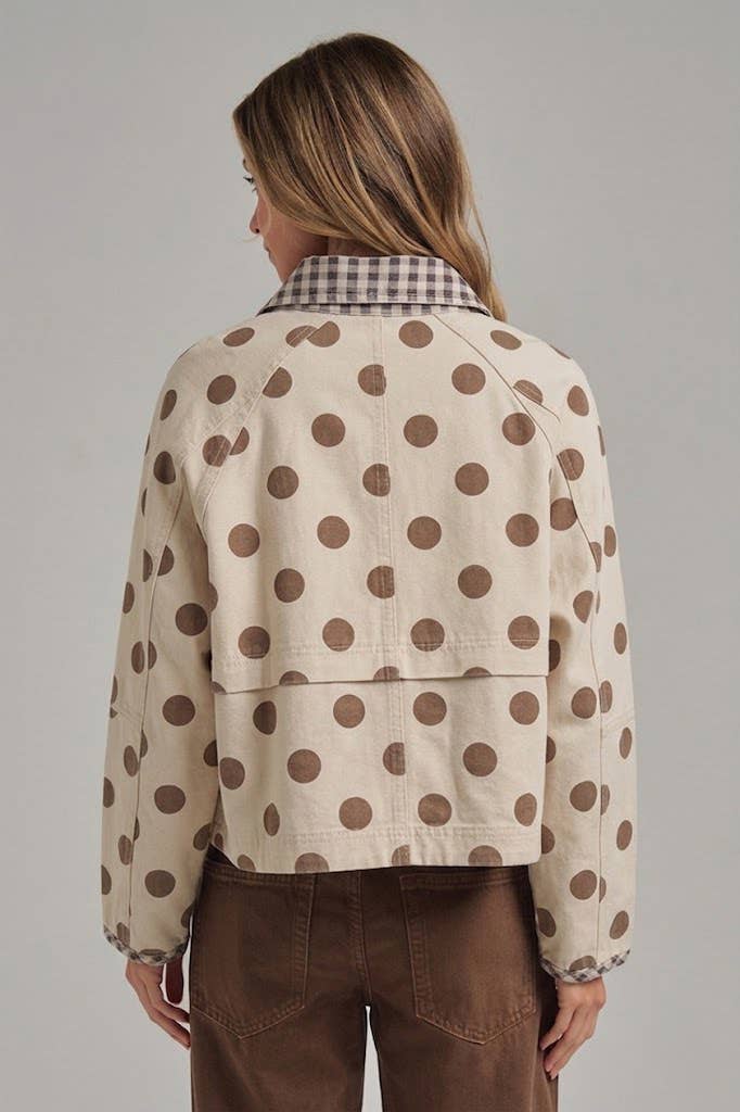 Polka Dot Canvas Jacket