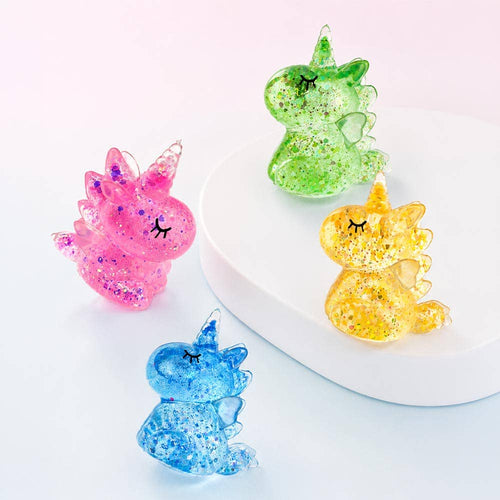 12PCS - Glitter Unicorn Squeeze Squishy Stress Relief Toy