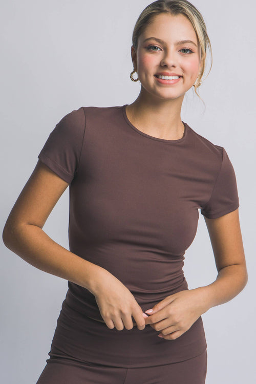 0120 Fitted, Short-sleeve Active Top SI-29392