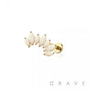MULTI MARQUISE OPAL INTERNALLY THREADED 316L SURGICAL STEEL
