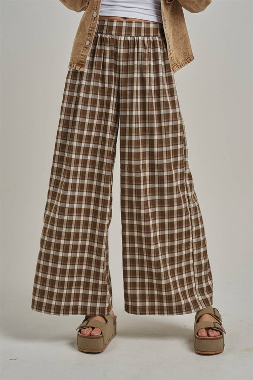 Western Plaid Boho Pants