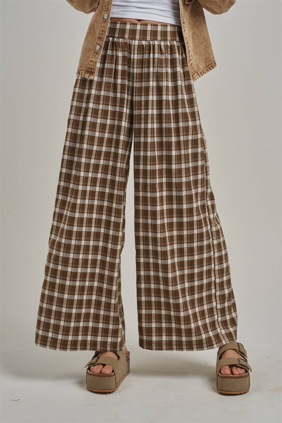 Western Plaid Boho Pants