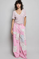 Patchwork Straight Leg Denim