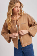 BUTTON DOWN BOXY KNIT CARDIGAN
