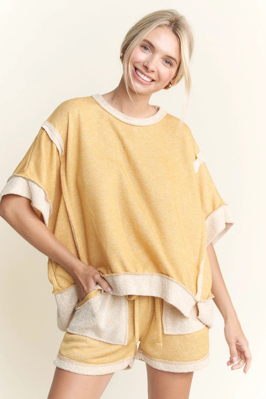Mustard Yellow Shorts Set